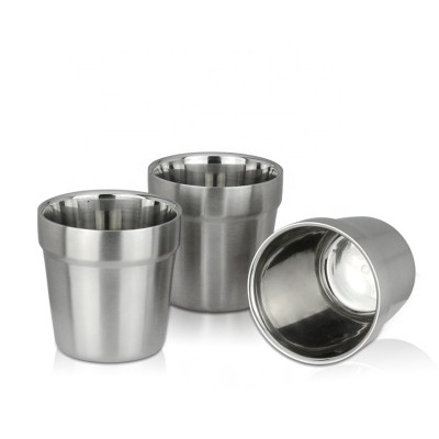 High Quality Custom Metal Drinking Espresso Coffee Cup Double Walled Stainless Steel Tumbler Cups