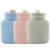 Pig Pig Silicone Hot Water bag Bottles Water Injection Hot and Cold Dual-use Mini Microwave Heating Square Cartoon Hand Warmers